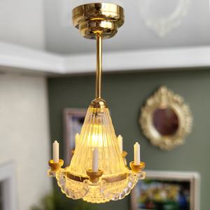 Lampe de table miniature <span class=keywords><strong>Tiffany</strong></span> pour maison de poupée, modèle en verre coloré, 12 pièces - Product Image 5