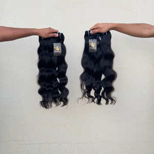 Vente en gros Paquets de cheveux ondulés cambodgiens Fournisseurs de cheveux brésiliens droits naturels humains bruts du temple indien - Product Image 2