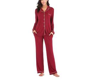 Vêtements de détente décontractés PJ <span class=keywords><strong>ensemble</strong></span> coton pyjamas ensembles pour femmes bambou vêtements de nuit vêtements de détente femmes <span class=keywords><strong>ensemble</strong></span> - Product Image 6