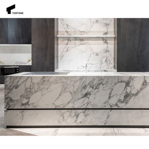 Tostone Original Italy Arabescato Corchia Polished Natural Marble Island Table For Elegant Luxury Modern Home Decoration