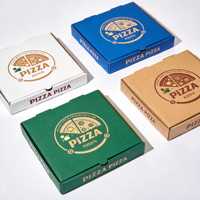 Boîte à pizza en kraft imprimée sur mesure, boîte d'emballage pour pizza biodégradable, résistante à l'huile, jetable, service de personnalisation en gros