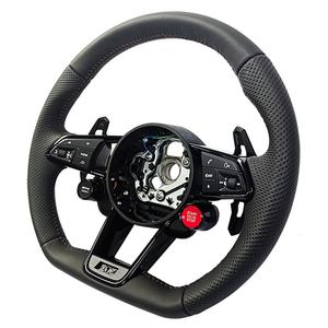 Volant en cuir personnalisé pour <span class=keywords><strong>Audi</strong></span> <span class=keywords><strong>RS</strong></span> A4 A5 A6 C7 B8 R8 S3 S4 S5 Q7 A7 S7 TT RS3 RS5 RS6 RS7 B9 - Product Image 2