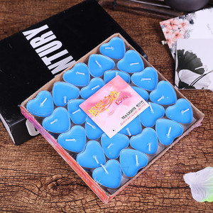 50pcs bougies chauffe-plat en forme de coeur (25x2 couches) amour romantique non parfumé ensemble de mini bougies d'ambiance sans fumée de longue durée - Product Image 3