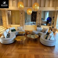 Table basse moderne créative en métal doré motif anneau d'arbre, table centrale de luxe personnalisée en acier inoxydable pour hall d'hôtel, villa, maison