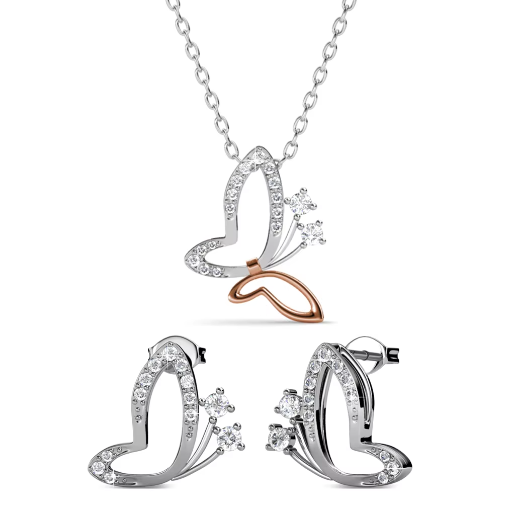 925 Silver with 18K White&Rose Gold Plated
