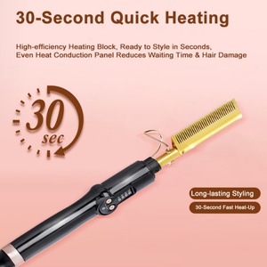 Peine Eléctrico Caliente para Alisar el Cabello, <span class=keywords><strong>Cepillo</strong></span> Calentador, <span class=keywords><strong>Cepillo</strong></span> para Barba para Hombres, Herramientas de Peinado para Cabello Seco y Húmedo - Product Image 4