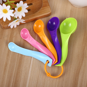 Measuring Spoon Set 5 Pieces Plastic Graduated Spoons For Baking Cooking Kitchen Use - Product Image 1