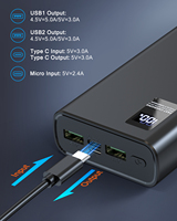 Banque d'alimentation pour ordinateur portable de haute qualité, charge rapide, chargeur portable, batterie externe, type-C, 2 ports, 20000 mAh, banques d'alimentation, cadeaux