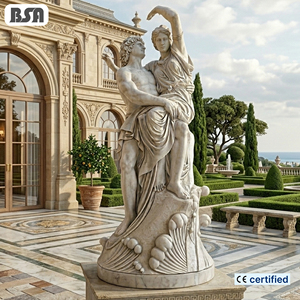 Statua BSA dell'antica dea greca Boreas e della principessa ateniese Oreithyia, scultura in stile barocco di Boreas che abbraccia Oreithyia - Product Image 1