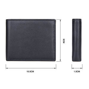 J.M.<span class=keywords><strong>D</strong></span> portefeuille de protection RFID en cuir Ultra-mince, porte-cartes en Fiber de carbone, portefeuille Simple pour hommes, Offre Spéciale - Product Image 3