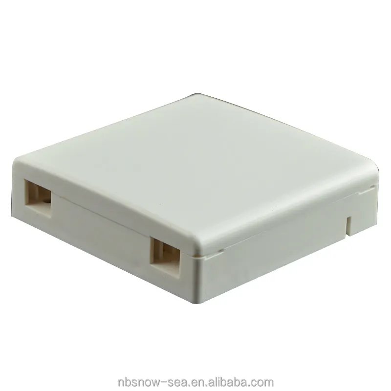 Indoor Wall Mounted 86*86mm Mini 2 Port / 2 Core FTTH Fiber Optic Distribution Box