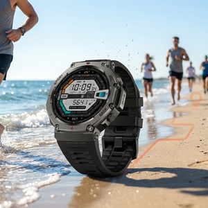 Montre connectée DM58 ultra étanche 5ATM avec écran tactile couleur AMOLED, GPS intégré, suivi du sommeil en métal haute résistance pour la <span class=keywords><strong>gym</strong></span> - Product Image 1