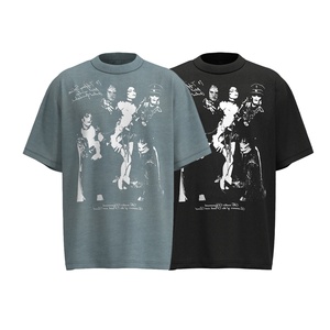 Camiseta de Hombre 100% Algodón Transpirable con Estampado de Personajes Culturales de Rock, Estilo Hip-Hop Urbano, Nueva Colección de Verano, Venta al Por Mayor de Fábrica - Product Image 1