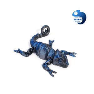 Regalo para niños 3D gema impresa articulada giratoria camaleón misterio 3D lagarto juguete 3D animales impresos - Product Image 5