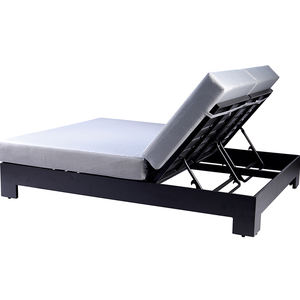 Luxo Duplo moderno Sun Lounger Alumínio portátil <span class=keywords><strong>Beach</strong></span> Pool Chaise Lounge Outdoor Garden Day <span class=keywords><strong>Bed</strong></span> para Hotéis e Resorts - Product Image 6