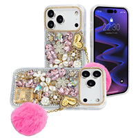 Coque de téléphone portable KS1026 en TPU+PC de luxe, faite à la main, avec strass, anneau magnétique, antichoc, plusieurs couleurs, logo personnalisable