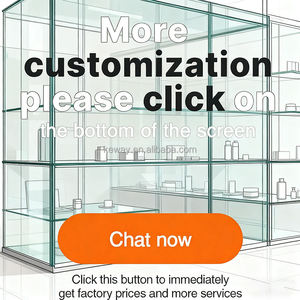 KEWAY Vitrina de Cristal de Visión Completa Personalizada al por Mayor Gabinete de Exhibición de Lujo en Negro Vitrina de Cristal para Tienda - Product Image 6