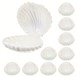Creative <strong>Personalized</strong> Pearl White Pearlescent Electroplated Large Shell Wedding Candy Box Lucky Draw <strong>Gift</strong> Box for Welcome <strong>Gifts</strong> - Product Image 1