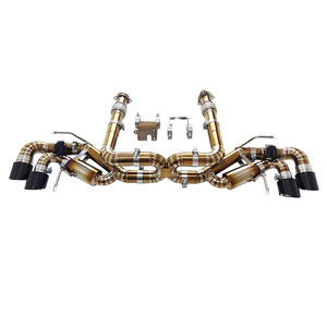 Ecnal para Corvette C8, sistema de escape de válvula quemada dorada de titanio de alto rendimiento, tubo de escape para automóviles - Product Image 1