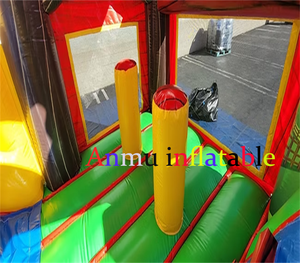 Château gonflable commercial en PVC avec toboggan, parcours d'obstacles gonflable sur le thème des animaux de la ferme à vendre - Product Image 4