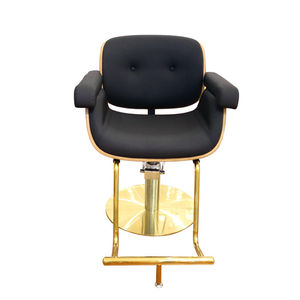Bán Hot Vintage thợ cắt tóc hiện đại grey pháp da tổng hợp cơ sở thép không gỉ thủy lực Vàng Phong Cách salon tóc ghế - Product Image 5