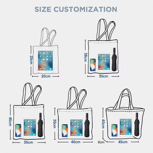 Fabrieksprijs Eco Promotie Gepersonaliseerde Canvas Kruideniersschool Canvas Tote Vrouwen Handtas Dames Strandtas Met Riemen - Product Image 5