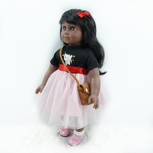 Niños encantadores negro muñecas hacer muñecas Pelo Rizado hermosa realista detalles para las niñas - Product Image 3