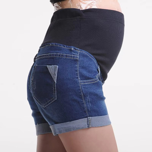 Short de maternité d'été pour femmes enceintes <span class=keywords><strong>Jean</strong></span> en denim grande taille Vêtements de grossesse M à 3XL Stock disponible - Product Image 2