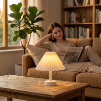 Lampe de bureau LED portable USB moderne à intensité variable Lampe de table multifonctionnelle pour la lecture pour chambre salon chevet étude-Blanc
