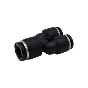 HANUMAN IPY04 06 08 10 12 14 16 5/32 3/16 <span class=keywords><strong>1</strong></span>/4 5/16 3/8 <span class=keywords><strong>1</strong></span>/2 Raccords de tuyaux d'air en plastique à connexion rapide à 3 voies en forme de Y - Product Image 1