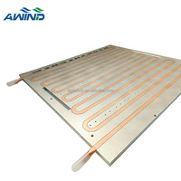 Grand dissipateur thermique en aluminium 6063, plaque de refroidissement à eau, tube en cuivre, bloc de refroidissement liquide pour batteries et packs BESS - Fabricant