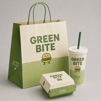 Contenants jetables en papier pour emporter, personnalisables avec logo, écologiques, résistants à la graisse, pour cheeseburger, poulet frit, frites, restauration rapide