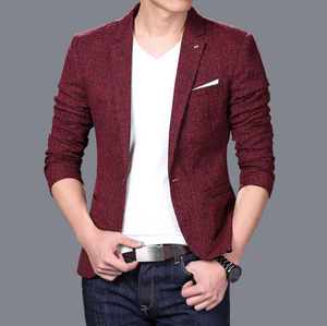 Blazer en velours noir pour hommes avec motif de fleurs de luxe <span class=keywords><strong>Veste</strong></span> de costume élégante à l'avant plat pour décontracté, affaires, fête, mariage Ensemble pour hommes - Product Image 1