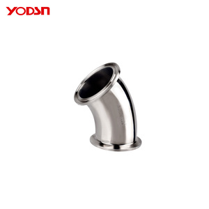 Chất lượng cao bán buôn 45 độ VỆ SINH thép không gỉ SS304 phụ kiện đường ống cấp thực phẩm khuỷu tay Tri kẹp nhanh chóng đánh bóng - Product Image 3
