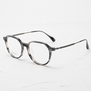 Gafas de vista ovaladas de mármol con montura completa, de titanio, ligeras, anti-UV, unisex, para adultos, con corrección de visión. - Product Image 1