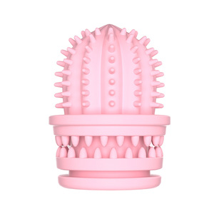 New Eco-Friendly Dog Chew Toy Durable Teeth Cleaning Cactus Shape Toothbrush Natural Rubber Food Grade <b>Squeaky</b> Christmas Gift - Product Image 3