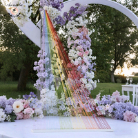 Moderne coloré arc-en-ciel diagonale chaîne ligne rideaux accessoires de sol mariage événement fête scène porte mur toile de fond décoration