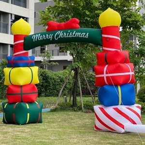 Arche gonflable de noël, événements en plein air, fête de <span class=keywords><strong>vacances</strong></span>, arche de décoration de noël, arche d'entrée gonflable - Product Image 1