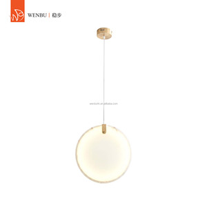 Spanish alabaster Pendant Lamp brass for hotel villa dining room <b>lounge</b> decor - Product Image 1