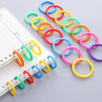 Anneaux de reliure promotionnels en plastique, anneaux de reliure à clipser, anneaux fendus, clips de verrouillage pour feuilles mobiles, pour carnets, cartes, bureau et loisirs créatifs