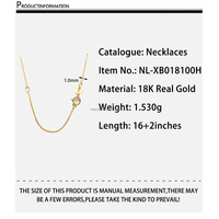 Fine Jewelry AU750 18k Chaîne Collier En Or Massif Chopin Chaîne Bonne Qualité Design Personnalisé Chinois Or Chaîne