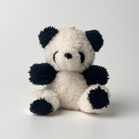 Pendentif de voiture en peluche super doux personnalisé, motif dessin animé mignon, ornement de coffre avec rembourrage en coton PP, poupée Panda en gros