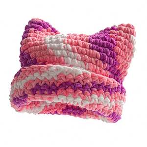 Gorro de Invierno Personalizado con Orejas de Gato, Gorro de Punto de Moda para Invierno - Product Image 3