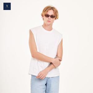 Vente en gros haut de gamme 100% coton débardeur pour hommes été style manches courtes du fabricant thaïlandais respirant t-shirts élégants - Product Image 2