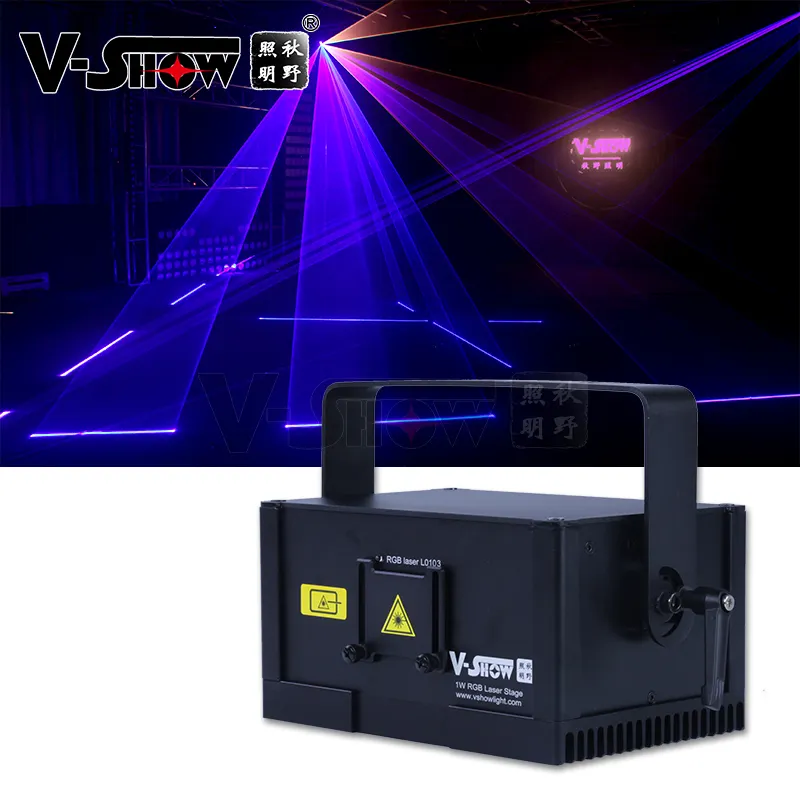 DJ Laser Show Licht Laser RGB 1W Laserlicht Animation 3D Animation DJ Beleuchtungs geräte