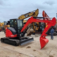Mini-excavatrice Hitachi ZX55USR-5A d'occasion du Japon, conforme CE EPA, 5,5 tonnes, moteur et pompe 95 % neufs, garantie 12 mois pour usage domestique/verdier