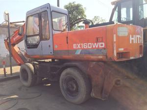 Hitachi-excavadora de ruedas EX160WD usada, con motor Hitachi Original de Japón, en venta - Product Image 4