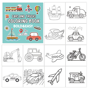 Phim hoạt hình tươi Xe Tải Màu cuốn sách đơn giản làm giàu graffiti cuốn sách sơn cho 4 tuổi trường quà tặng sử dụng văn phòng phẩm Bộ - Product Image 4