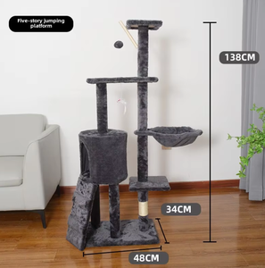 Praktischer Bestseller Haustier-Kondominium Natürlicher Sisal-Holz-Kratzmöbel-Kratzbaum Nachhaltiger Katzen-Turm & Kratzbaum Wolken-Kratzbaum - Product Image 6