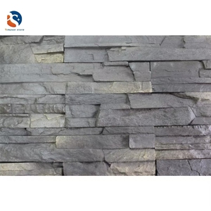 Pannello di <span class=keywords><strong>Rivestimento</strong></span> <span class=keywords><strong>in</strong></span> <span class=keywords><strong>Pietra</strong></span> Culturale Nera per Pareti e Cornici Caminetto - Product Image 2